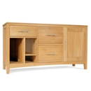 FurnitureToday Milano Oak Triple Office Unit