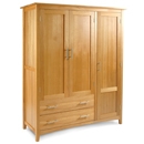 FurnitureToday Milano Oak Triple Wardrobe