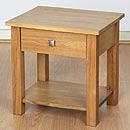 FurnitureToday Milano Solid Oak Lamp table
