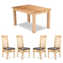 FurnitureToday Monaco Oak Small Dining Table Set
