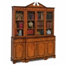 FurnitureToday Montague Gower 4 Door Breakfront Bookcase with