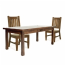 Montana dark wood dining table and chair set