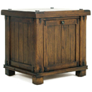 FurnitureToday Montana dark wood storage lamp table