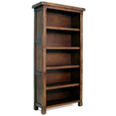 FurnitureToday Montana dark wood tall bookcase