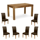 Monte Carlo Oak Style 4ft6 Dining Table - 6