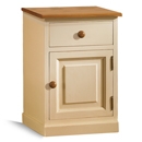 FurnitureToday Mottisfont Painted Pine 1 Door 1 Drawer Bedside