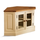 FurnitureToday Mottisfont Painted Pine 2 Door Glazed Corner TV