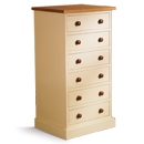 FurnitureToday Mottisfont Painted Pine 6 Drawer Narrow Chest
