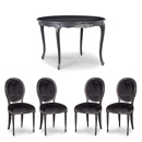FurnitureToday Moulin Noir Black Dining Set