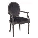 FurnitureToday Moulin Noir velvet carver chair