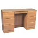 FurnitureToday Naples 6 drawer kneehole dressing table