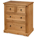 FurnitureToday New Corona mexican pine 2 over 2 chest