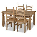 FurnitureToday New Corona mexican pine 4ft dining set