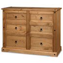 FurnitureToday New Corona mexican pine large chest of drawers