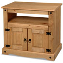 New Corona mexican pine TV video cabinet