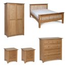 FurnitureToday New Devon Solid Oak Bedroom Set