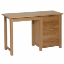 New Devon Solid Oak Single Pedestal Dressing Table