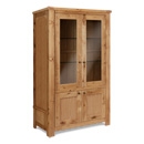 FurnitureToday Normandy Oak Glazed Display Cabinet