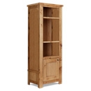 FurnitureToday Normandy Oak Narrow Display Cabinet