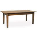FurnitureToday Oak Country 60 Inch Taper Leg Table 