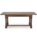 FurnitureToday Oak Country 72 inch Gunbarrel Leg Refectory Table