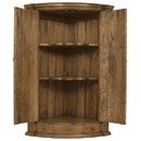 FurnitureToday Oak Country Bow Fronted Corner Cupboard