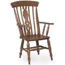 Oak Country Fiddle Highback Chair