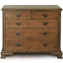 FurnitureToday Oak Country Large Two Over Three Chest