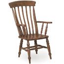FurnitureToday Oak Country Slat Highback Chair 