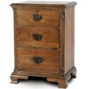 Oak Country Three Drawer Bedside