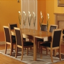 FurnitureToday Oakholme Extended Dining Set Expresso Brown