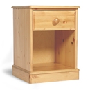 FurnitureToday One Range Pine 1 Drawer Bedside