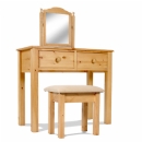 FurnitureToday One Range Pine Console Dressing Table Set