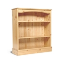 One Range Pine Low Wide Bookcase