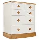 One Range Pine Painted 3 + 2 Deep Drawer Wide