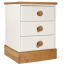 One Range Pine Painted 3 Drawer Bedside