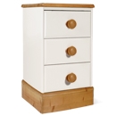 One Range Pine Painted 3 Drawer Narrow Bedside
