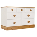 FurnitureToday One Range Pine Painted 3 over 4 Drawer Chest