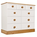 FurnitureToday One Range Pine Painted 3 over 6 Drawer Chest