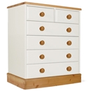 FurnitureToday One Range Pine Painted 4   2 Drawer Wide Chest