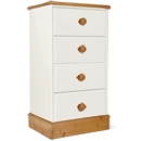 FurnitureToday One Range Pine Painted 4 Deep Drawer Slim Chest