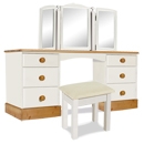 FurnitureToday One Range Pine Painted Double Dressing Table Set