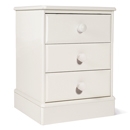 One Range White Painted 3 Drawer Bedside