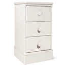 One Range White Painted 3 Drawer Narrow Bedside