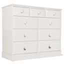 FurnitureToday One Range White Painted 3 over 6 Drawer Chest