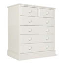 One Range White Painted 4 + 2 Drawer Wide Chest