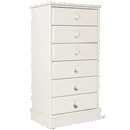 One Range White Painted 6 Drawer Chest
