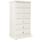 FurnitureToday One Range White Painted 6 Drawer Chest