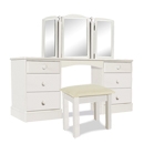FurnitureToday One Range White Painted Double Dressing Table Set