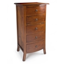 FurnitureToday Pacific Mahogany 5 Drawer Chest